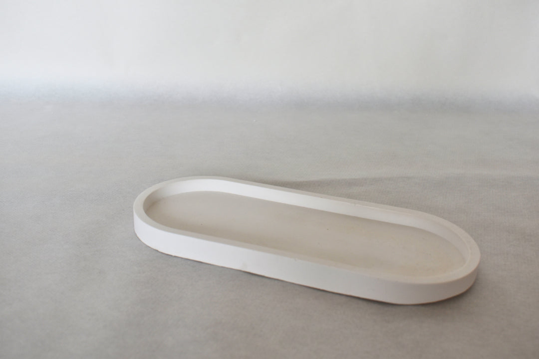 Dekotablet Keramik "Oval Groß"