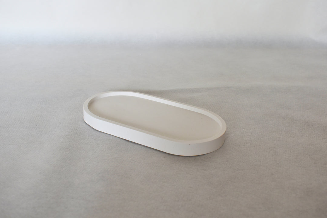 Dekotablet Keramik Oval Mittel