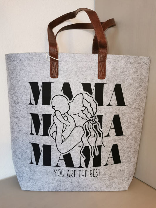 Filztasche Muttertagsedition MAMA Grau