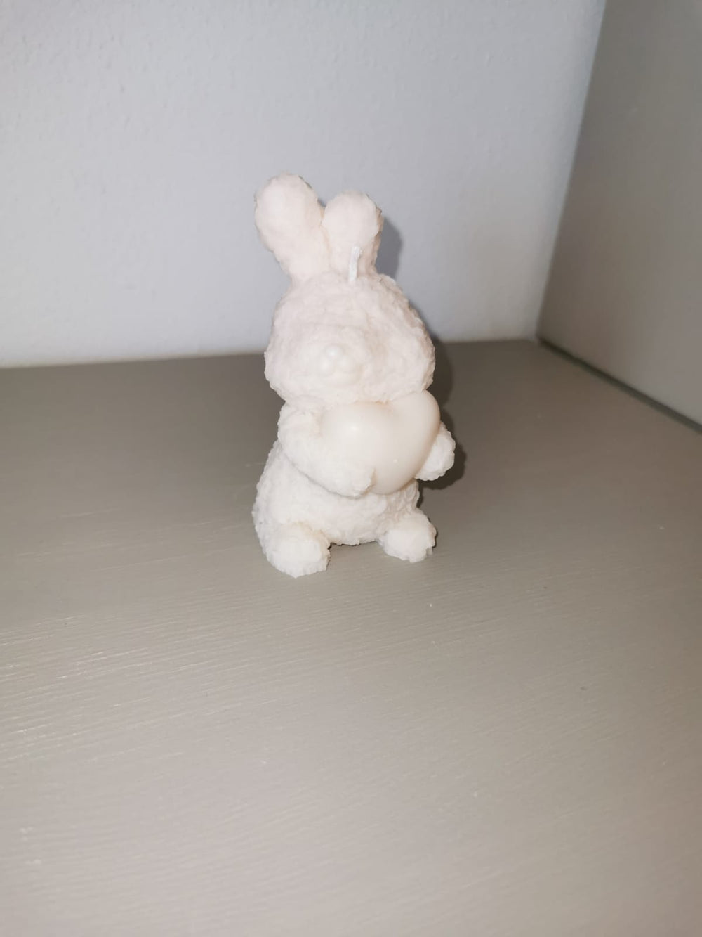 Rapswachskerzen handgegossen Herzbunny