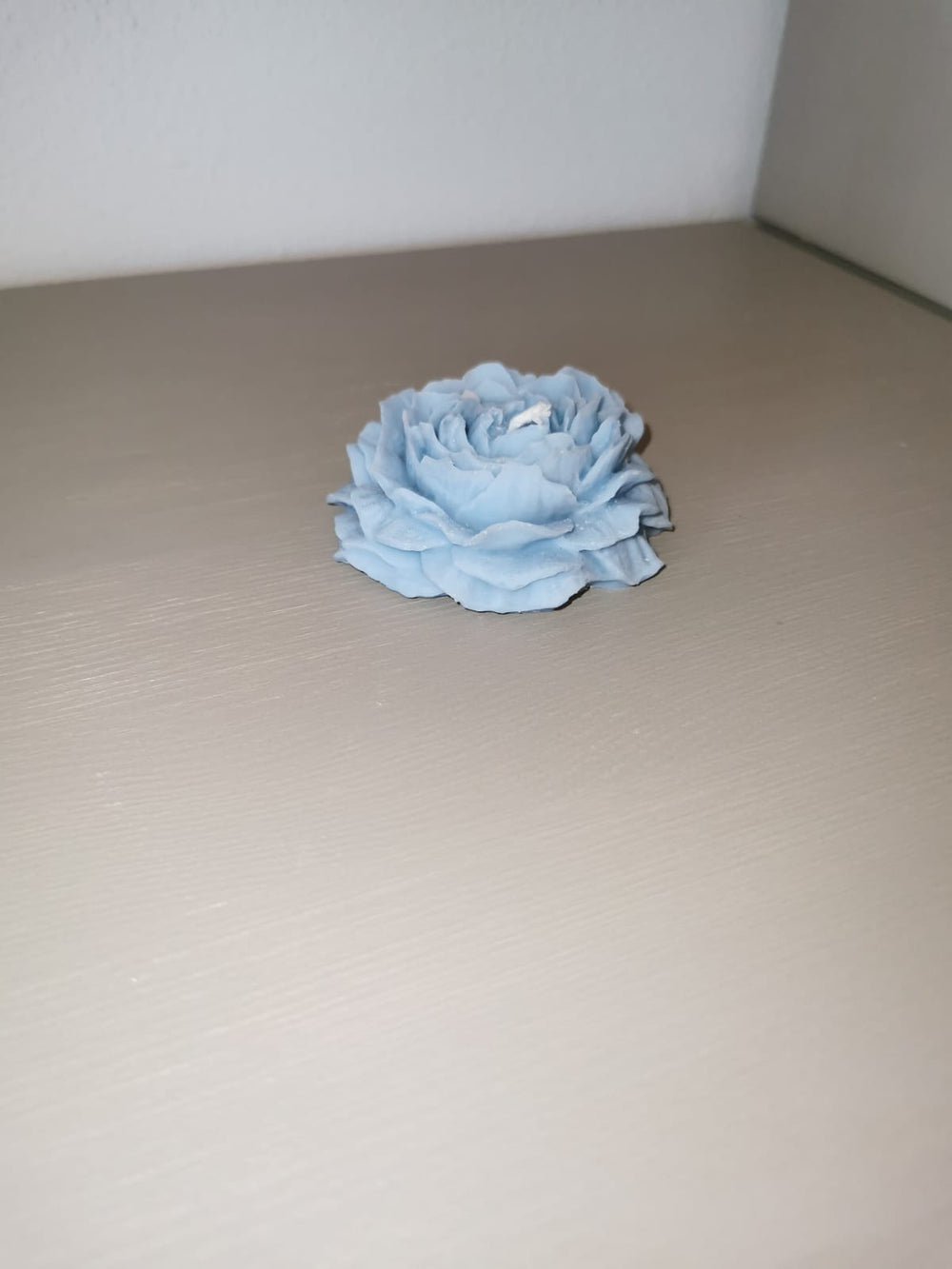 Rapswachskerze handgegossen Rose mini